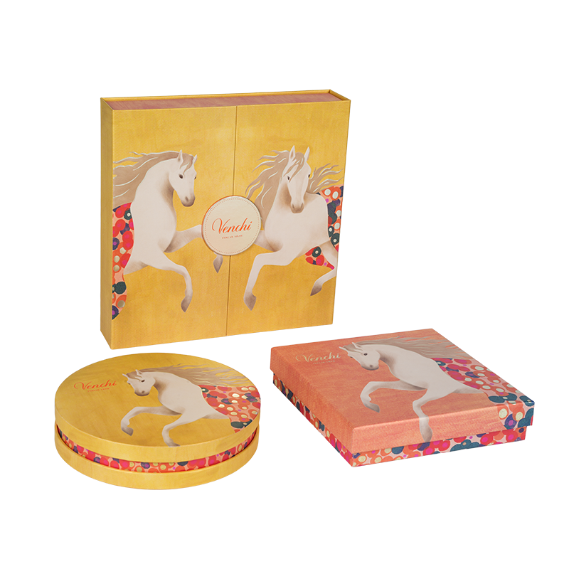 Styv dubbeldörrs chokladförpackningsask