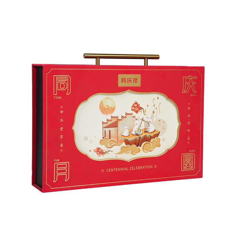 Styv dubbeldörrs tårtförpackningslåda