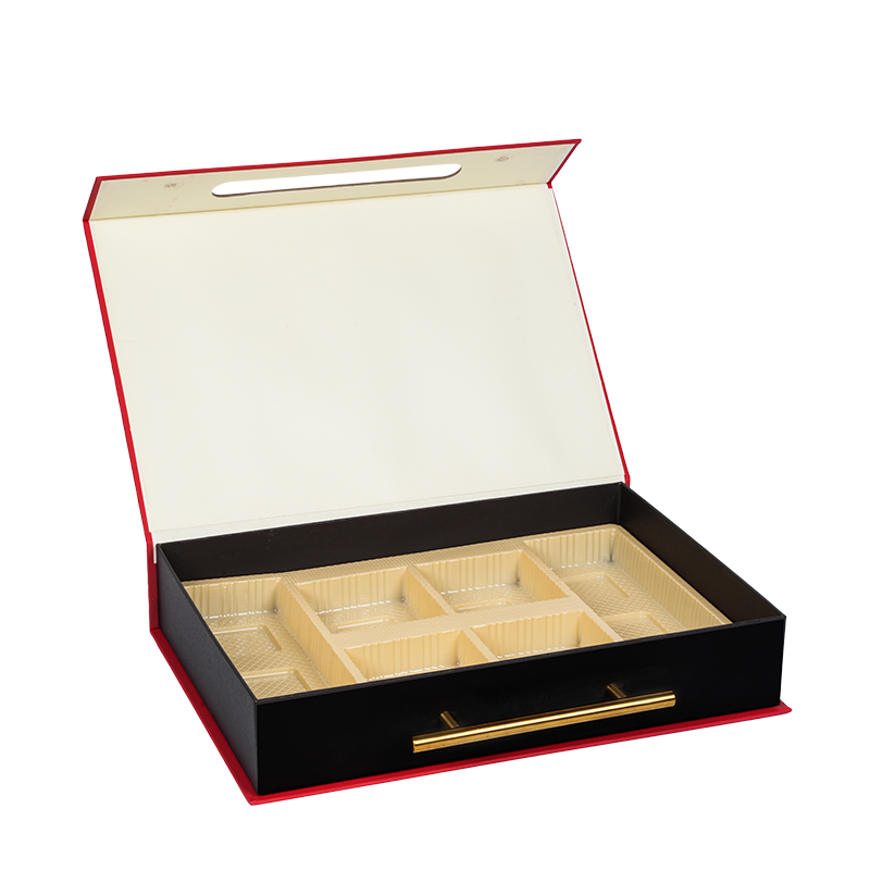 Styv dubbeldörrs tårtförpackningslåda