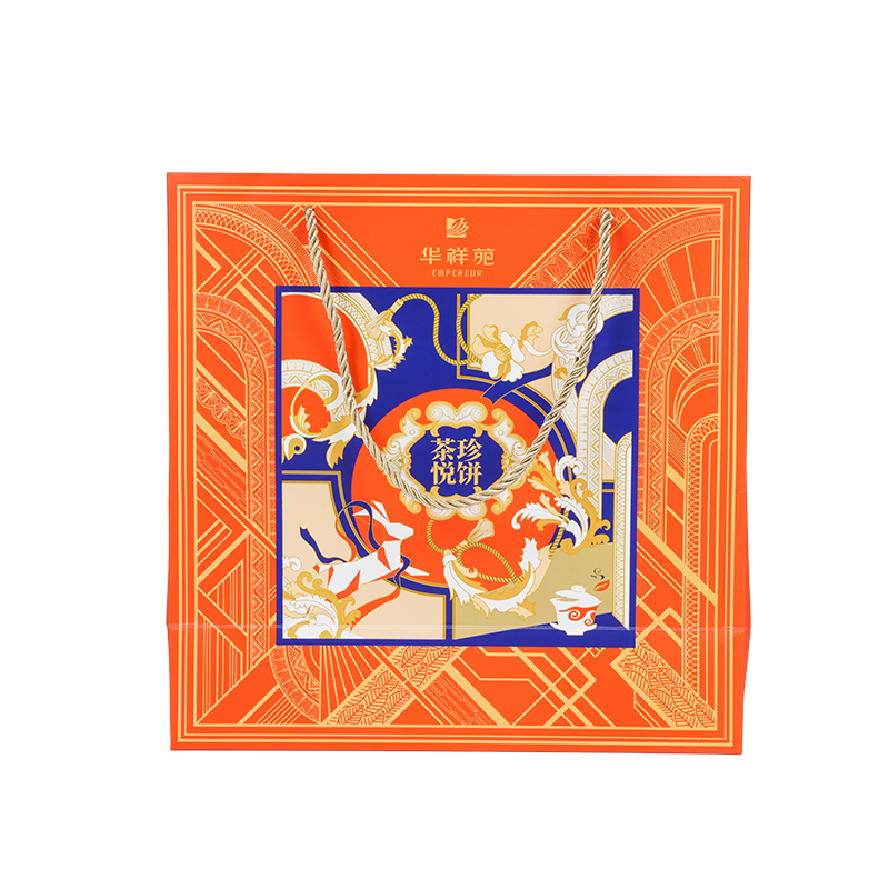 Vattentåligt handtag för tårtpåse i kraft/vit kartong