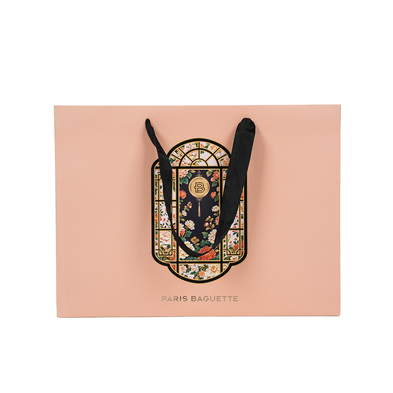 Vattentåligt handtag för tårtpåse i kraft/vit kartong