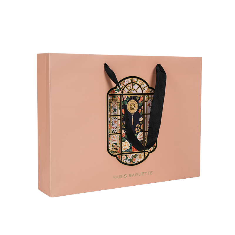 Vattentåligt handtag för tårtpåse i kraft/vit kartong