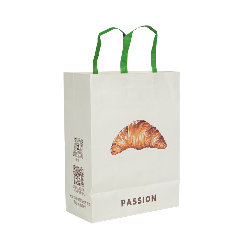 Vattentåligt handtag för tårtpåse i kraft/vit kartong