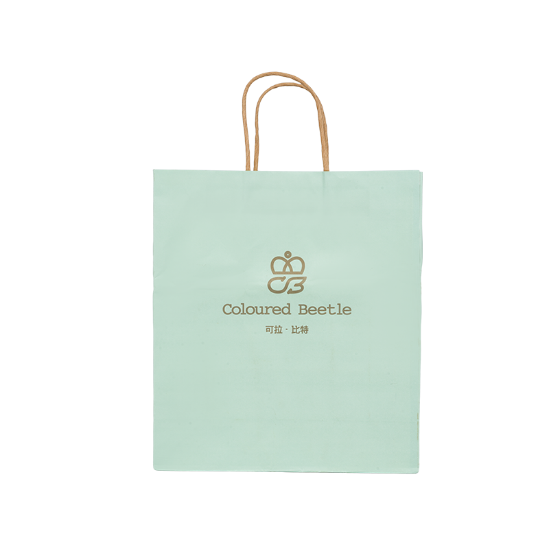 Klädförpackning horisontell handhållen förtjockad vit kartongpåse