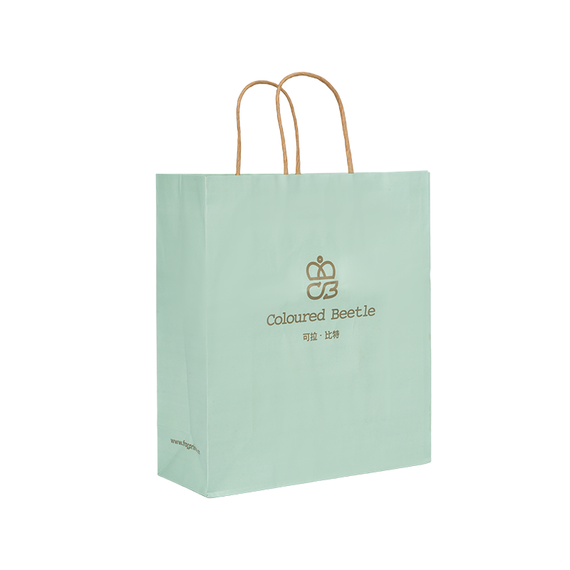 Klädförpackning horisontell handhållen förtjockad vit kartongpåse