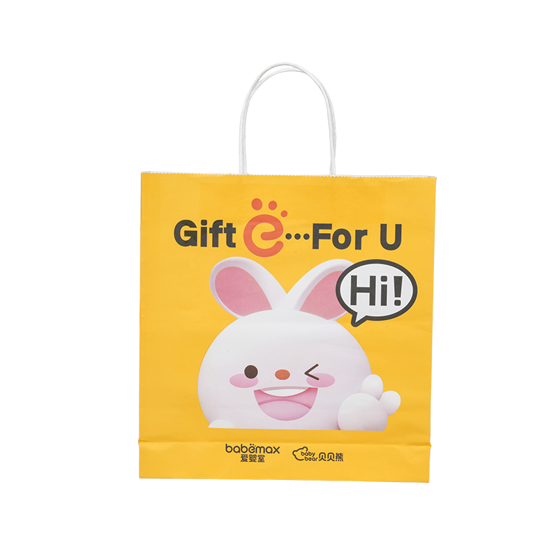 Klädförpackning horisontell handhållen förtjockad vit kartongpåse