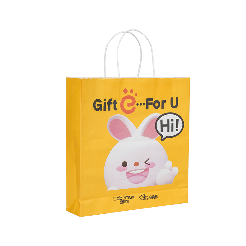 Klädförpackning horisontell handhållen förtjockad vit kartongpåse