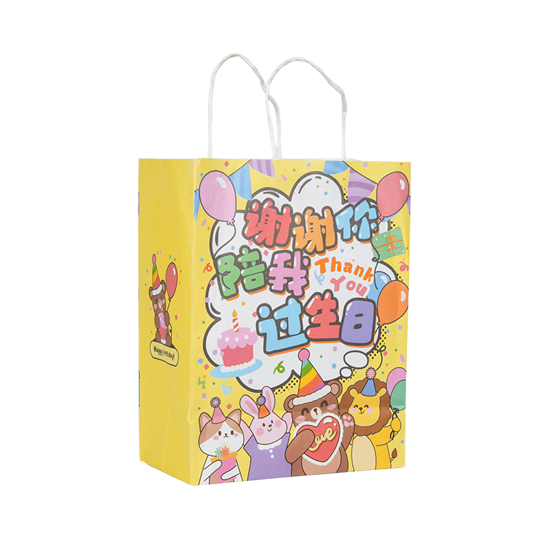 vertikala kraftpapperspåsar med semestertema