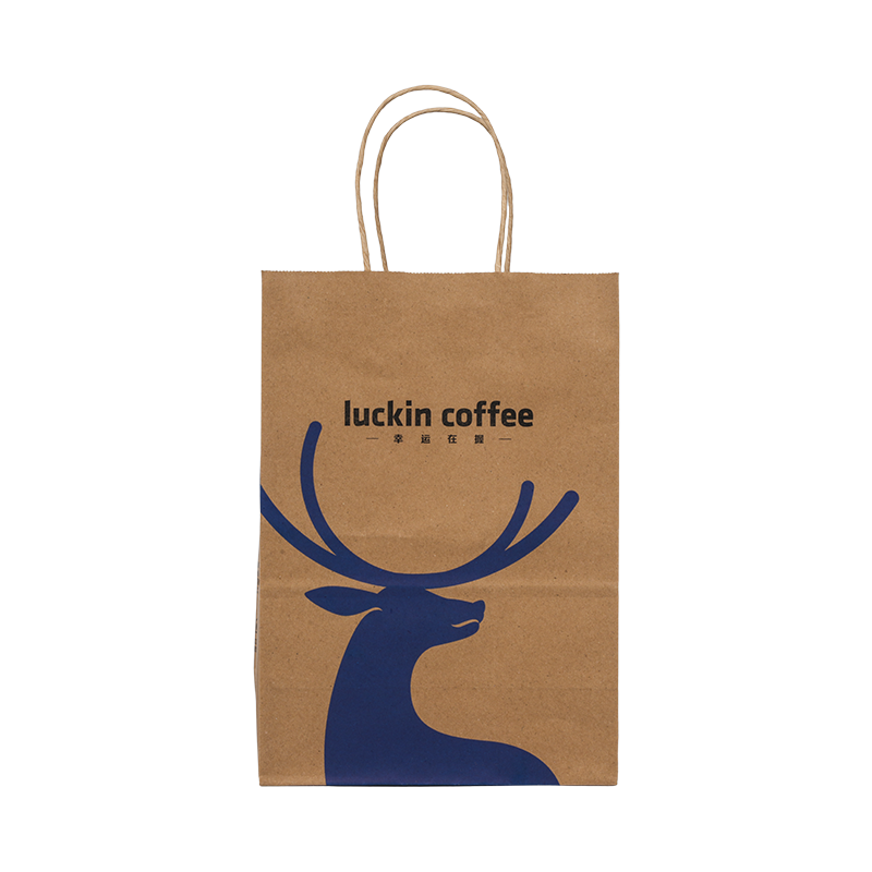 Färgtryckt kraftpapper handbärande te-påse