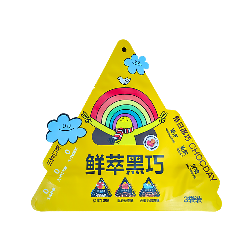 Nybryggd mörk choklad oregelbundet formad mjuk förpackningspåse