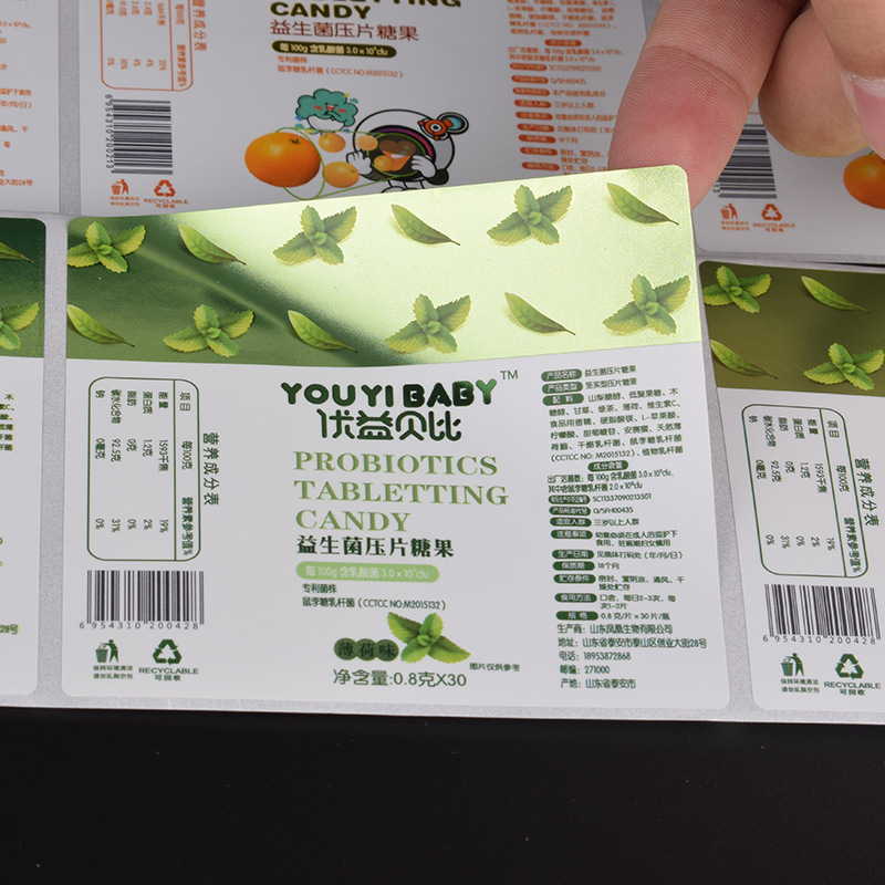 Bestruket papper självhäftande etikett